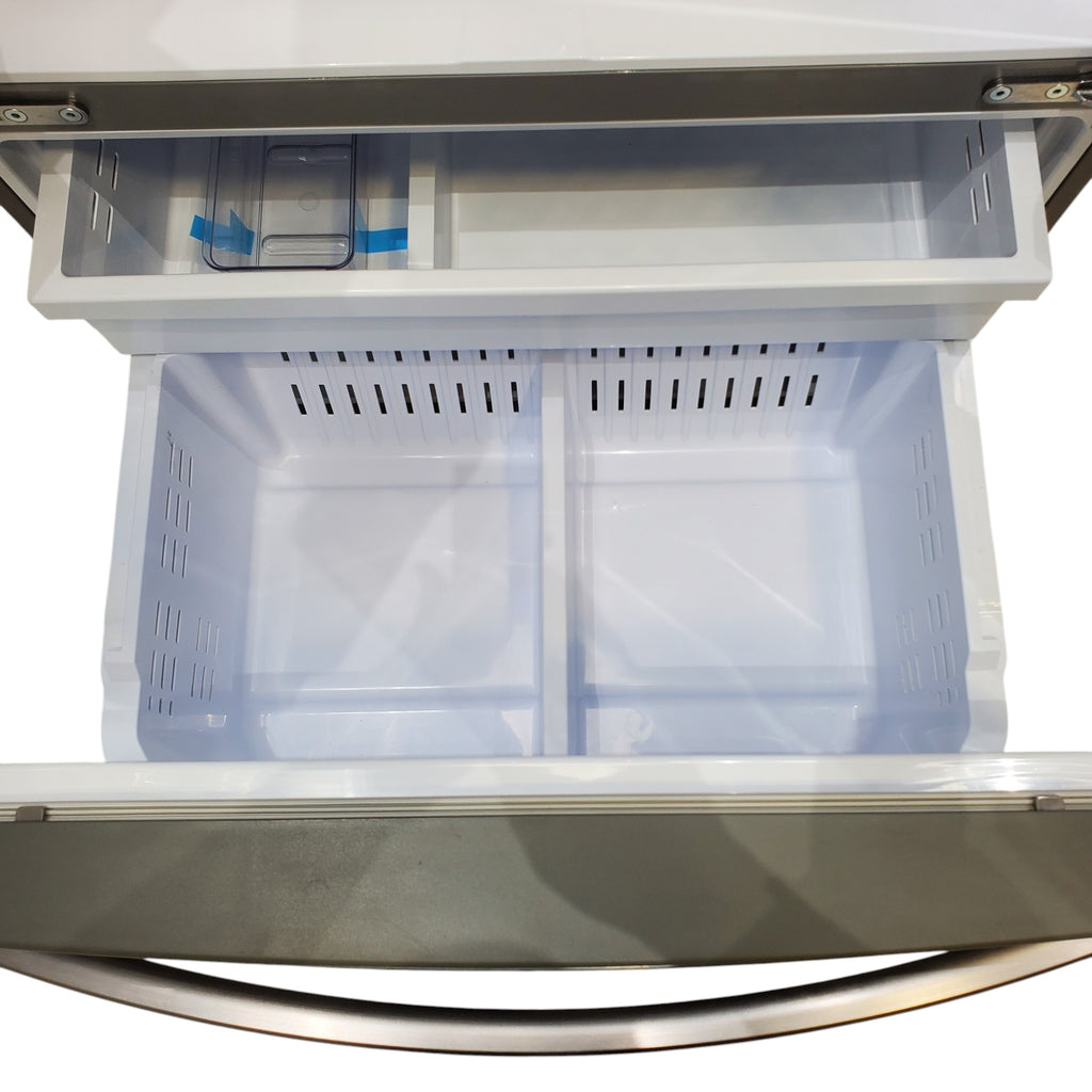 Pictures of Fingerprint Resistant Stainless Steel ENERGY STAR Samsung 27 cu. ft. 3 Door French Door Refrigerator with Exterior Water and Ice Dispenser RF27T5201SR - Certified Refurbished - Neu Appliance Outlet - Discount Appliance Outlet in Austin, Tx