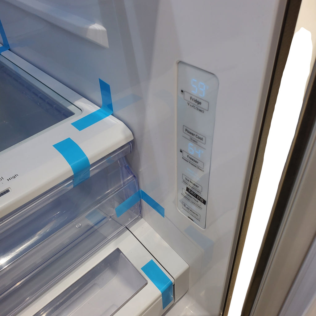 Pictures of Fingerprint Resistant Stainless Steel ENERGY STAR Samsung 27 cu. ft. 3 Door French Door Refrigerator with Exterior Water and Ice Dispenser RF27T5201SR - Certified Refurbished - Neu Appliance Outlet - Discount Appliance Outlet in Austin, Tx