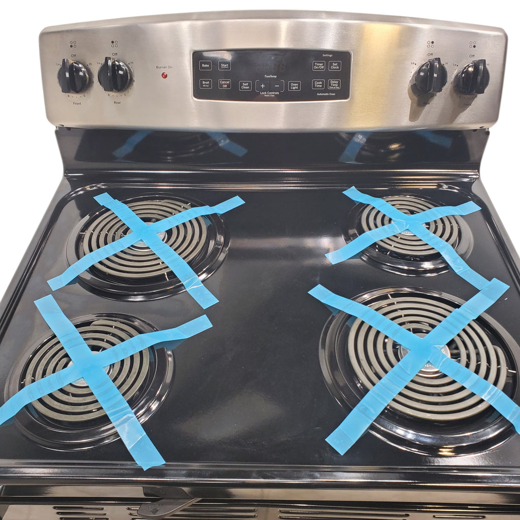 Pictures of Stainless Steel GE® 30" Free-Standing Self-Clean Electric Range with 4 Cooktop Elements - Scratch & Dent - Minor - Neu Appliance Outlet - Discount Appliance Outlet in Austin, Tx