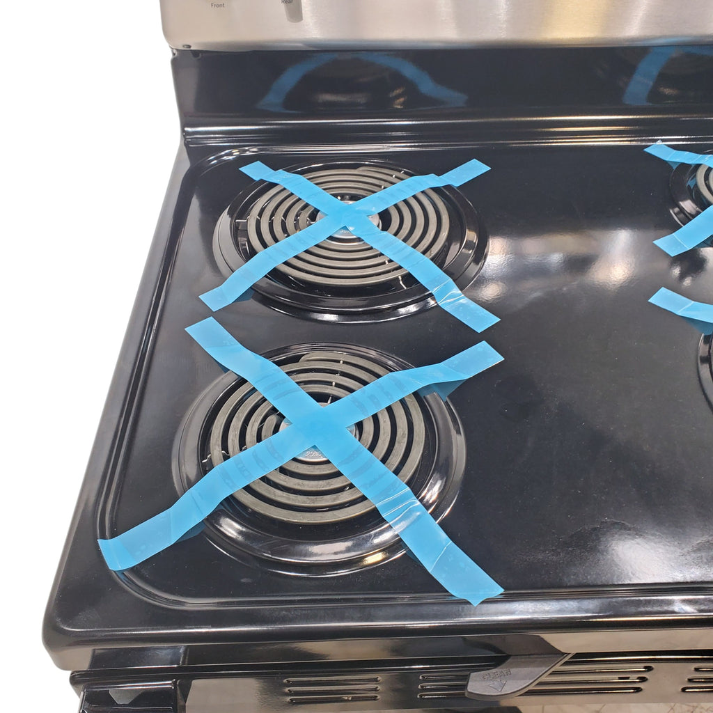 Pictures of Stainless Steel GE® 30" Free-Standing Self-Clean Electric Range with 4 Cooktop Elements - Scratch & Dent - Minor - Neu Appliance Outlet - Discount Appliance Outlet in Austin, Tx