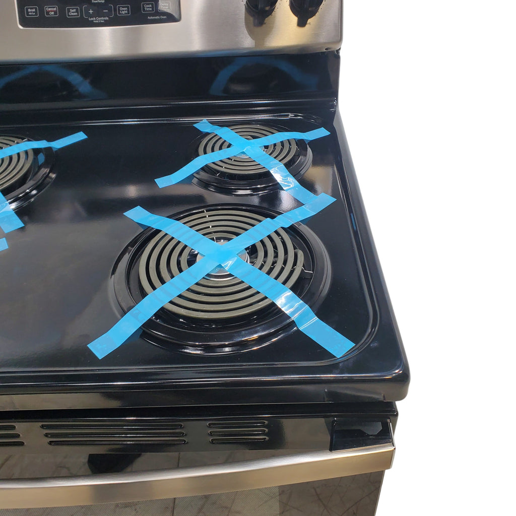 Pictures of Stainless Steel GE® 30" Free-Standing Self-Clean Electric Range with 4 Cooktop Elements - Scratch & Dent - Minor - Neu Appliance Outlet - Discount Appliance Outlet in Austin, Tx