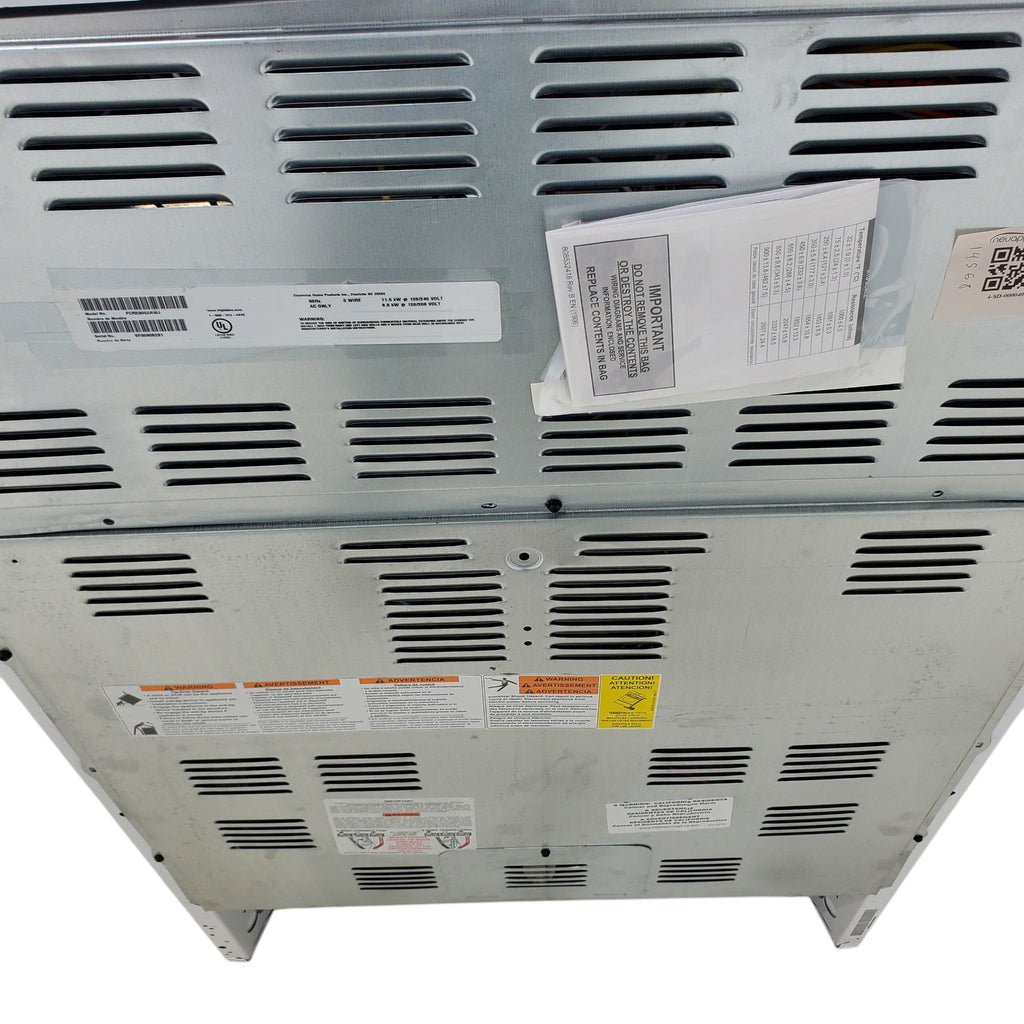 Pictures of Frigidaire White 30 inch 5.3 cu. ft. 5-Burner Element Electric Range with Manual Clean FCRE3052AW - Scratch & Dent - (Minor) - Neu Appliance Outlet - Discount Appliance Outlet in Austin, Tx