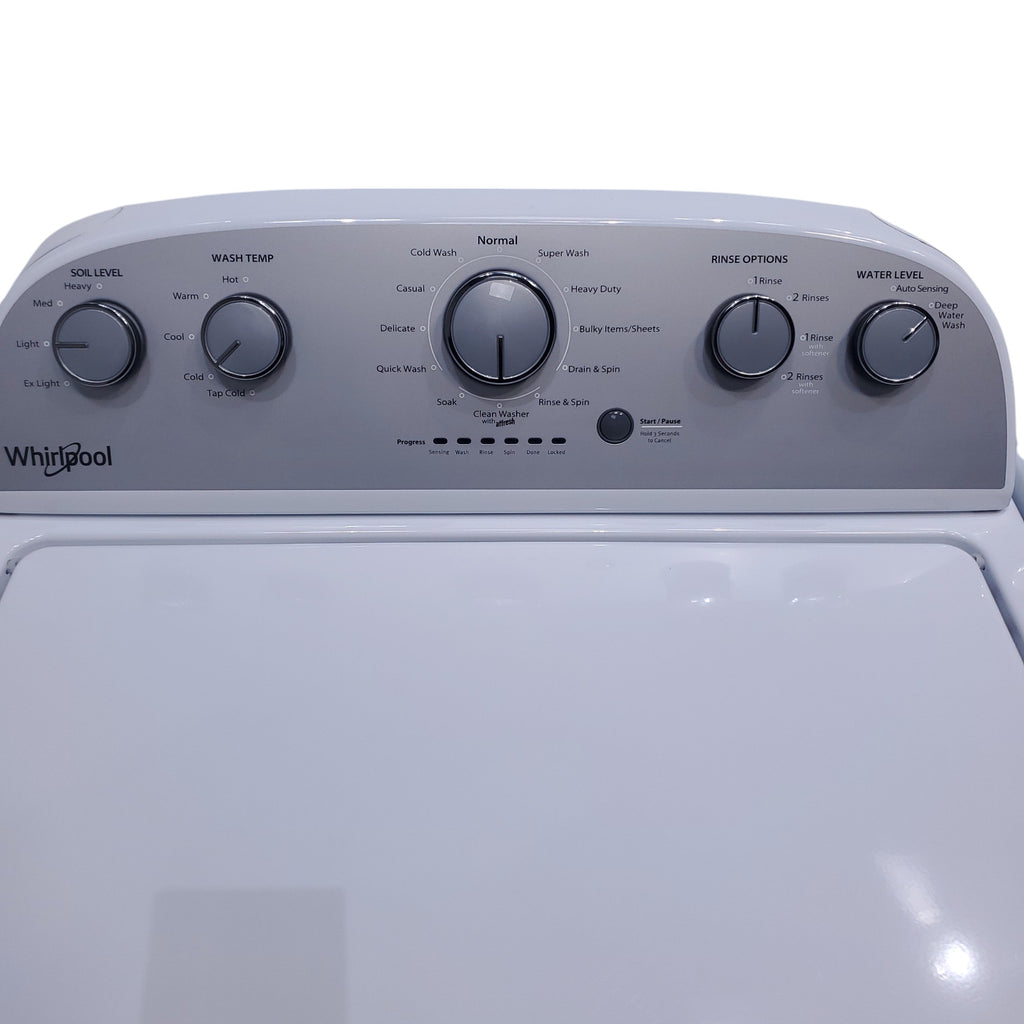 Pictures of HE Whirlpool 3.5 cu. ft. Top Load Washing Machine with Deep Water Wash and 7 cu. ft. Electric Dryer with AutoDry- Open Box - Neu Appliance Outlet - Discount Appliance Outlet in Austin, Tx