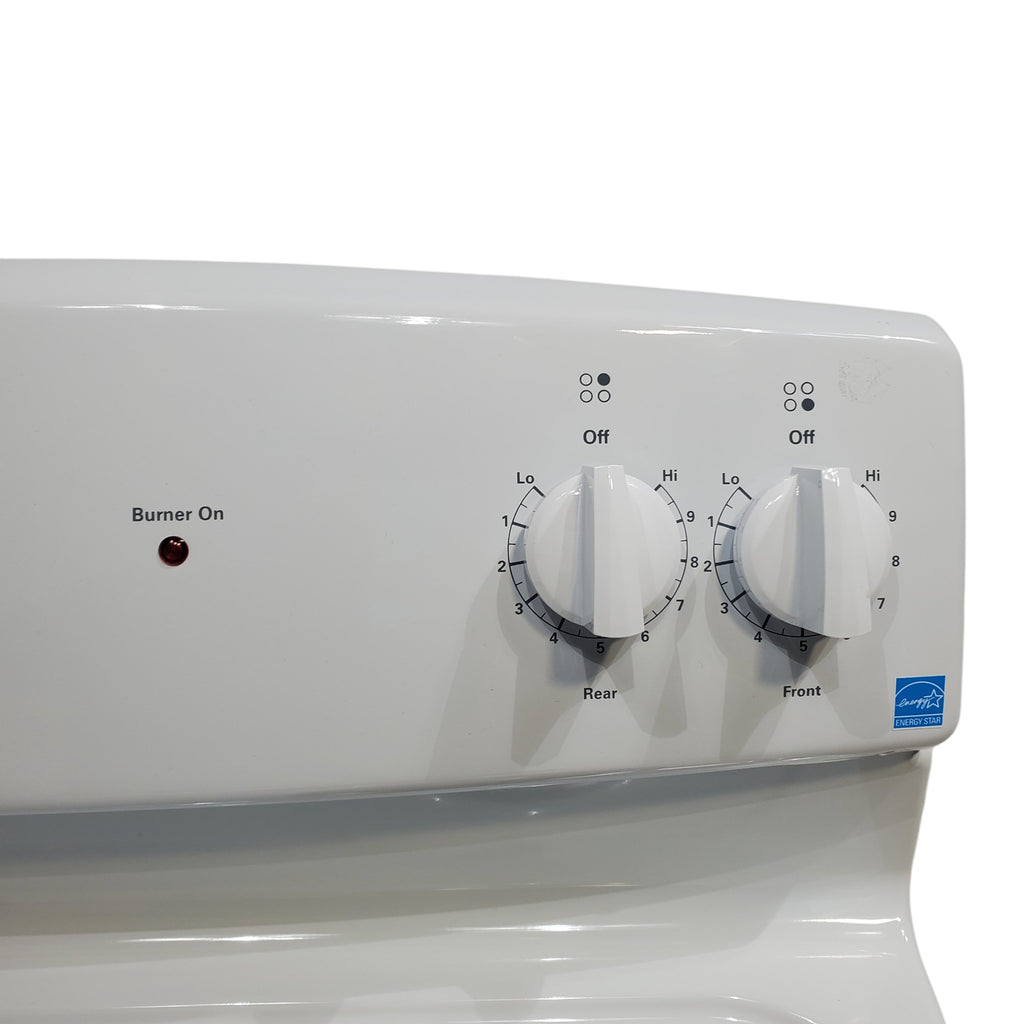 Pictures of Hotpoint White 30-in 4 Burners 5-cu ft Freestanding Electric Range with Sensi Temp Technology - Open Box - Neu Appliance Outlet - Discount Appliance Outlet in Austin, Tx