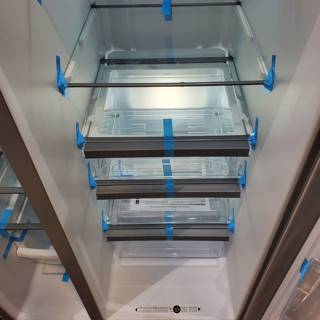 Pictures of 33 in. Wide Fingerprint-Resistant Stainless Steel Whirlpool 21.4 cu. ft. Side by Side Refrigerator with In Door Ice and Water Dispenser - Scratch & Dent - Minor - Neu Appliance Outlet - Discount Appliance Outlet in Austin, Tx