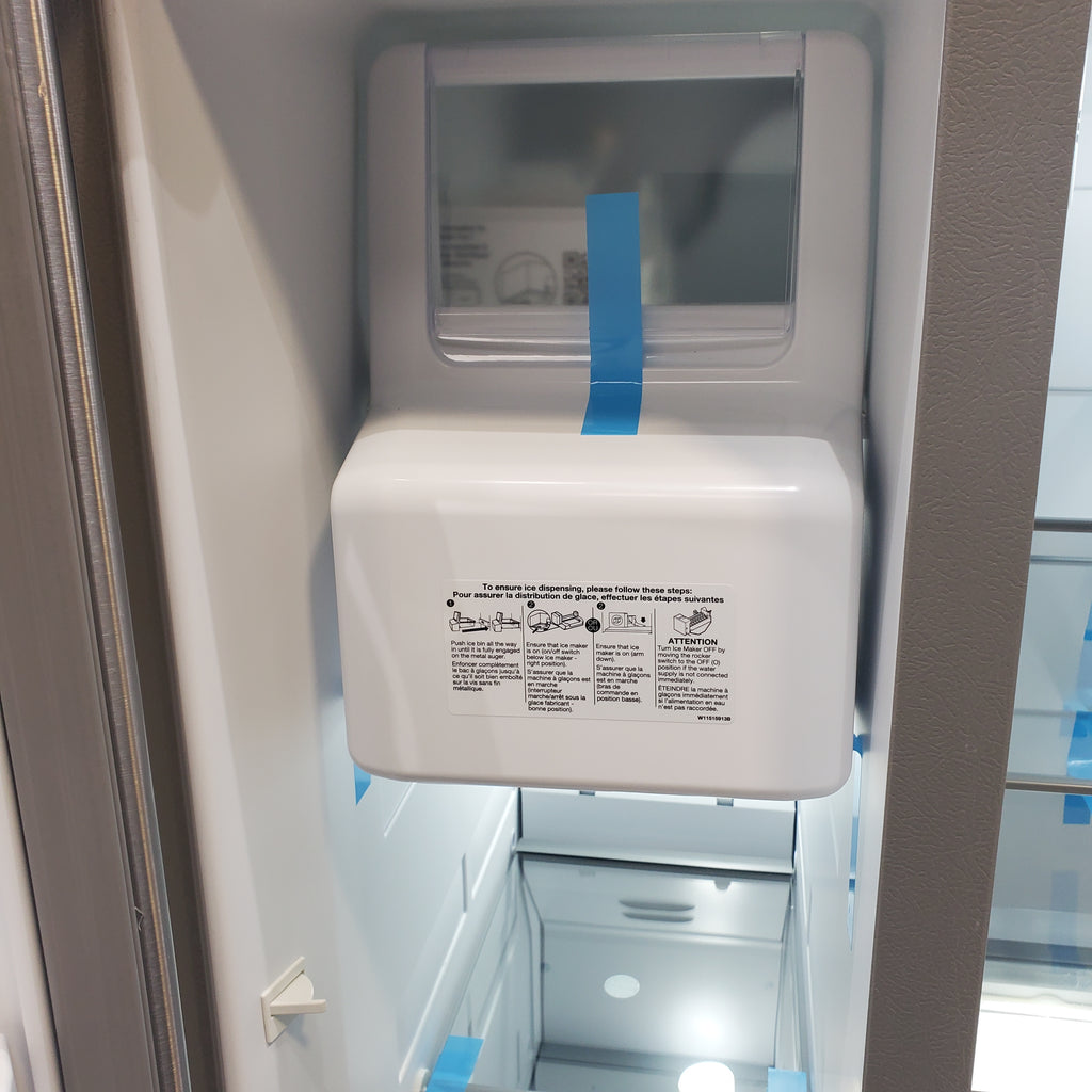 Pictures of 33 in. Wide Fingerprint-Resistant Stainless Steel Whirlpool 21.4 cu. ft. Side by Side Refrigerator with In Door Ice and Water Dispenser - Scratch & Dent - Minor - Neu Appliance Outlet - Discount Appliance Outlet in Austin, Tx