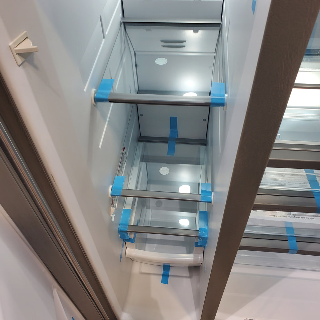 Pictures of 33 in. Wide Fingerprint-Resistant Stainless Steel Whirlpool 21.4 cu. ft. Side by Side Refrigerator with In Door Ice and Water Dispenser - Scratch & Dent - Minor - Neu Appliance Outlet - Discount Appliance Outlet in Austin, Tx