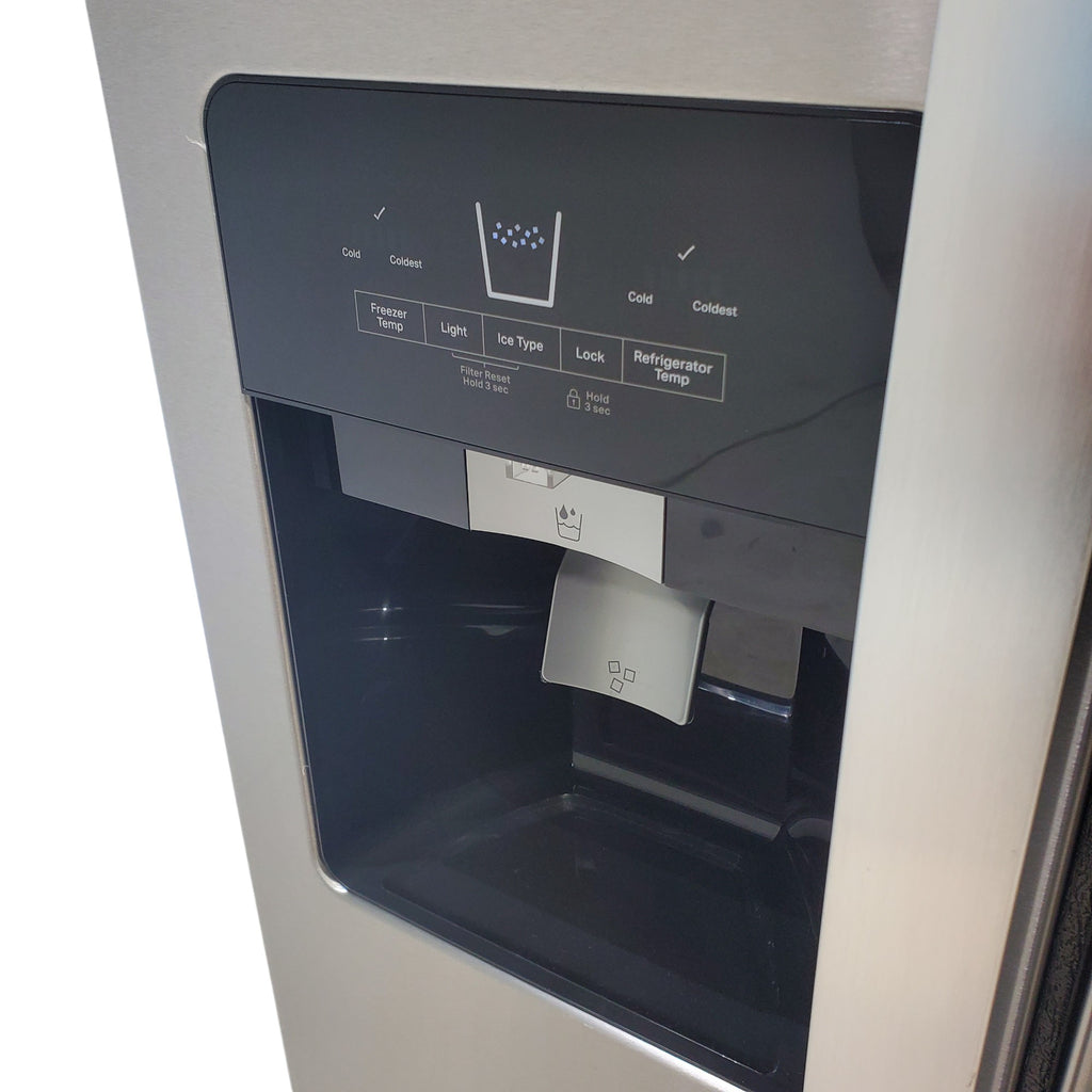 Pictures of 33 in. Wide Fingerprint-Resistant Stainless Steel Whirlpool 21.4 cu. ft. Side by Side Refrigerator with In Door Ice and Water Dispenser - Scratch & Dent - Minor - Neu Appliance Outlet - Discount Appliance Outlet in Austin, Tx