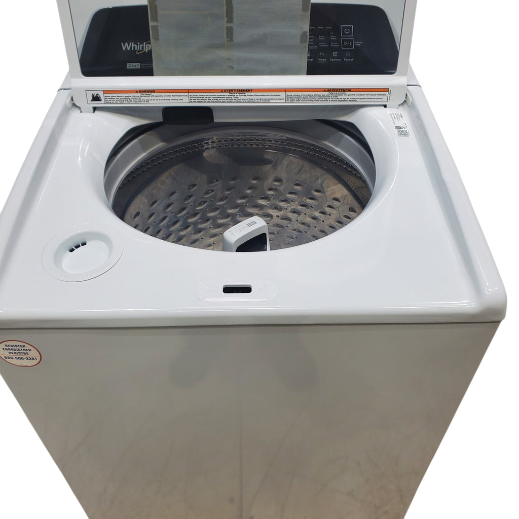 Pictures of White Whirlpool 4.7 - 4.8 cu ft Capacity Top-Load Washer with 2 in 1 Removable Agitator - Scratch & Dent - Minor - Neu Appliance Outlet - Discount Appliance Outlet in Austin, Tx