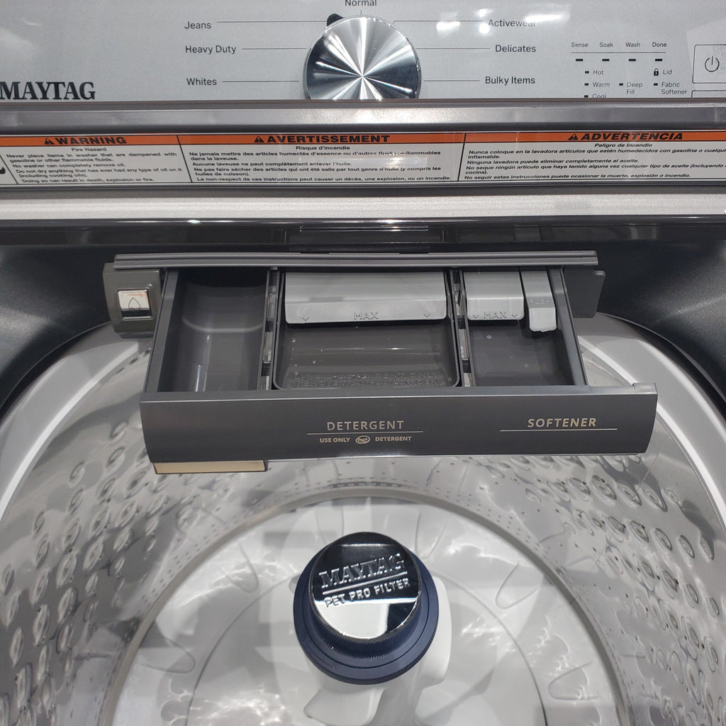 Pictures of Maytag Volcano Black Pet Pro Top Load 4.7 cu. ft. Washer with Deep Fill option and Built-in Water Faucet - Open Box - Neu Appliance Outlet - Discount Appliance Outlet in Austin, Tx