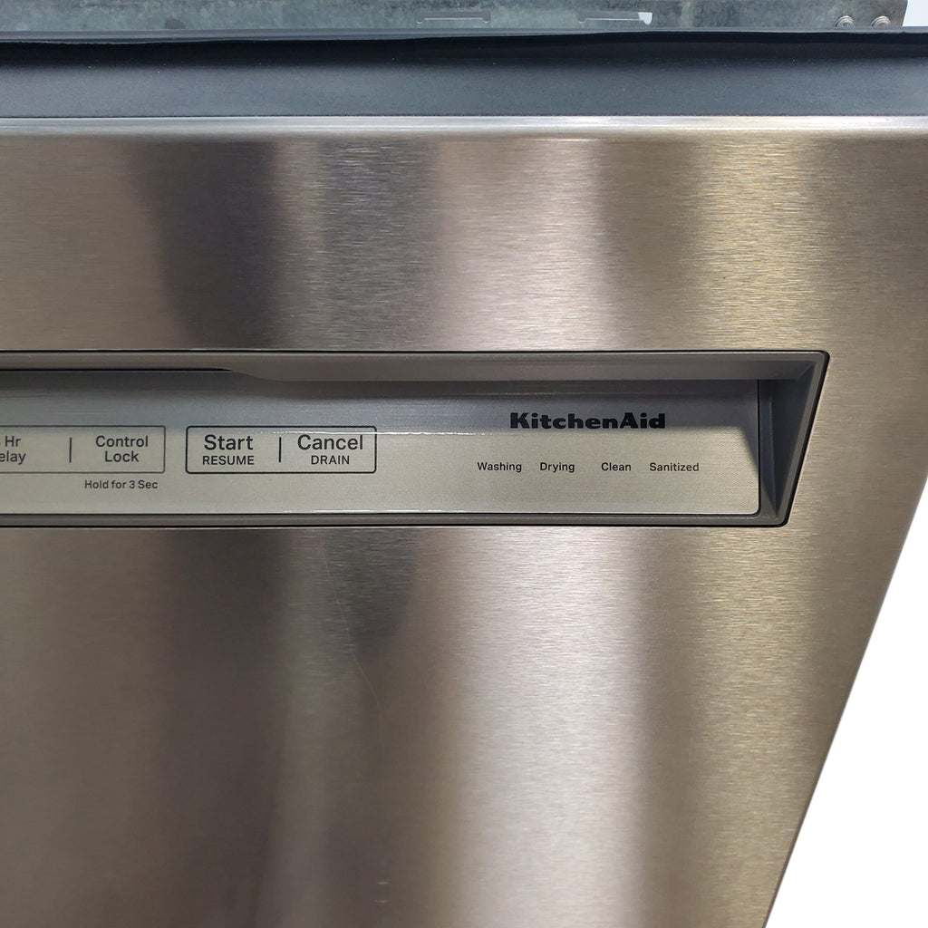 Pictures of 24 in. KitchenAid PrintShield ENERGY STAR Black Stainless Steel with PrintShield™ Finish Built-In Front Control Tall Tub 39 dBA Dishwasher with Stainless Steel Tub - Scratch & Dent - Moderate - Neu Appliance Outlet - Discount Appliance Outlet in Austin, Tx