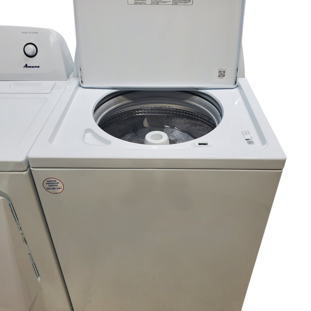 Pictures of Amana 3.8 cu. ft. Top Load Washing Machine with Deep Water Wash Option and Amana 6.5 cu. ft. Electric Dryer with Automatic Cycles - Scratch & Dent - Minor - Neu Appliance Outlet - Discount Appliance Outlet in Austin, Tx