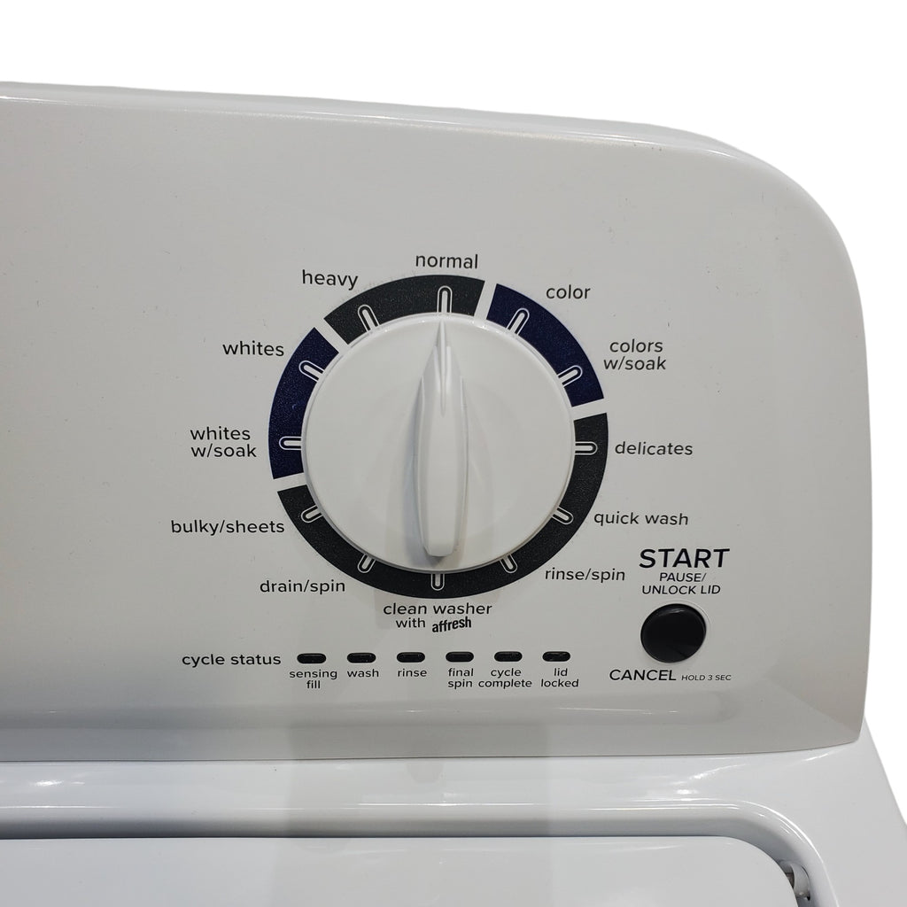 Pictures of Amana 3.8 cu. ft. Top Load Washing Machine with Deep Water Wash Option and Amana 6.5 cu. ft. Electric Dryer with Automatic Cycles - Scratch & Dent - Minor - Neu Appliance Outlet - Discount Appliance Outlet in Austin, Tx