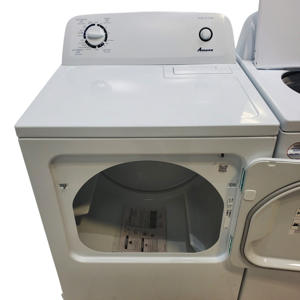 Pictures of Amana 3.8 cu. ft. Top Load Washing Machine with Deep Water Wash Option and Amana 6.5 cu. ft. Electric Dryer with Automatic Cycles - Scratch & Dent - Minor - Neu Appliance Outlet - Discount Appliance Outlet in Austin, Tx