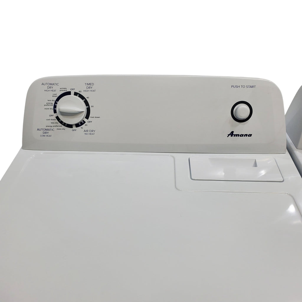 Pictures of Amana 3.8 cu. ft. Top Load Washing Machine with Deep Water Wash Option and Amana 6.5 cu. ft. Electric Dryer with Automatic Cycles - Scratch & Dent - Minor - Neu Appliance Outlet - Discount Appliance Outlet in Austin, Tx