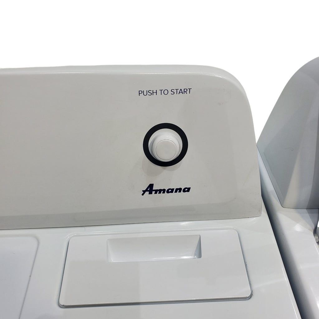 Pictures of Amana 3.8 cu. ft. Top Load Washing Machine with Deep Water Wash Option and Amana 6.5 cu. ft. Electric Dryer with Automatic Cycles - Scratch & Dent - Minor - Neu Appliance Outlet - Discount Appliance Outlet in Austin, Tx