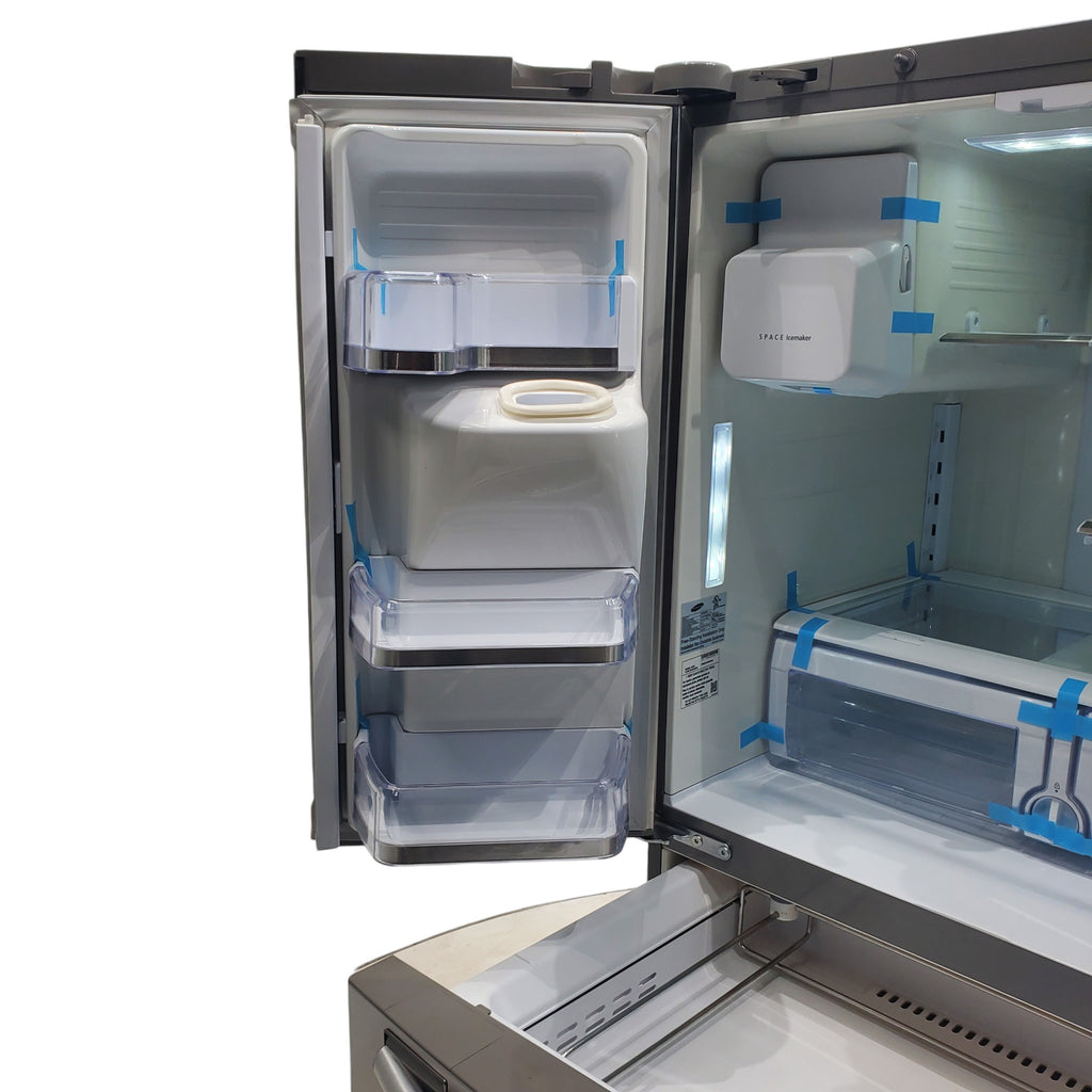 Pictures of Samsung Stainless Steel 25.5 cu. ft. 4-Door French Door Refrigerator with Spill Proof Glass Shelves, FlexZone Drawer, Power Freeze/Cool Options and External Ice/Water Dispenser - Certified Refurbished - Neu Appliance Outlet - Discount Appliance Outlet in Austin, Tx