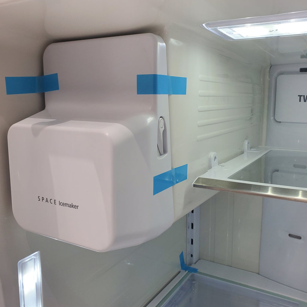 Pictures of Samsung Stainless Steel 25.5 cu. ft. 4-Door French Door Refrigerator with Spill Proof Glass Shelves, FlexZone Drawer, Power Freeze/Cool Options and External Ice/Water Dispenser - Certified Refurbished - Neu Appliance Outlet - Discount Appliance Outlet in Austin, Tx