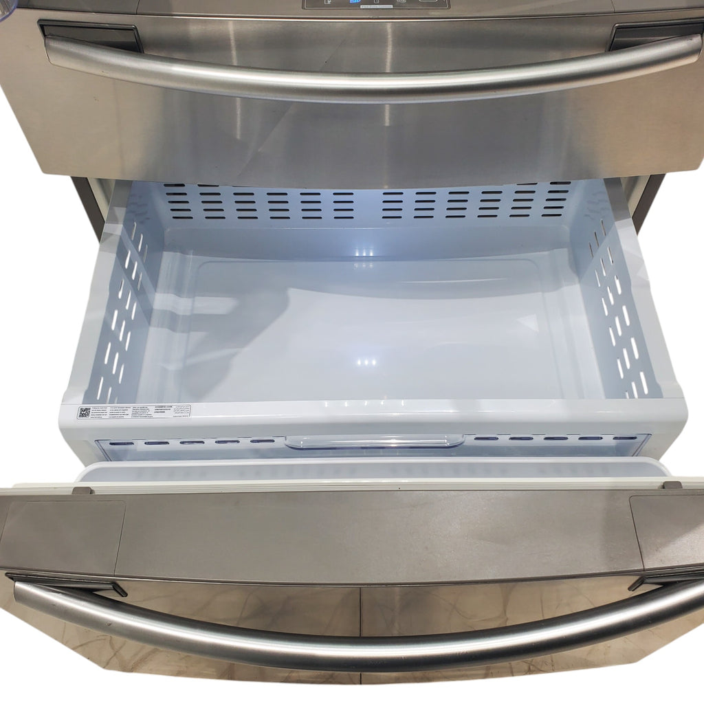 Pictures of Samsung Stainless Steel 25.5 cu. ft. 4-Door French Door Refrigerator with Spill Proof Glass Shelves, FlexZone Drawer, Power Freeze/Cool Options and External Ice/Water Dispenser - Certified Refurbished - Neu Appliance Outlet - Discount Appliance Outlet in Austin, Tx