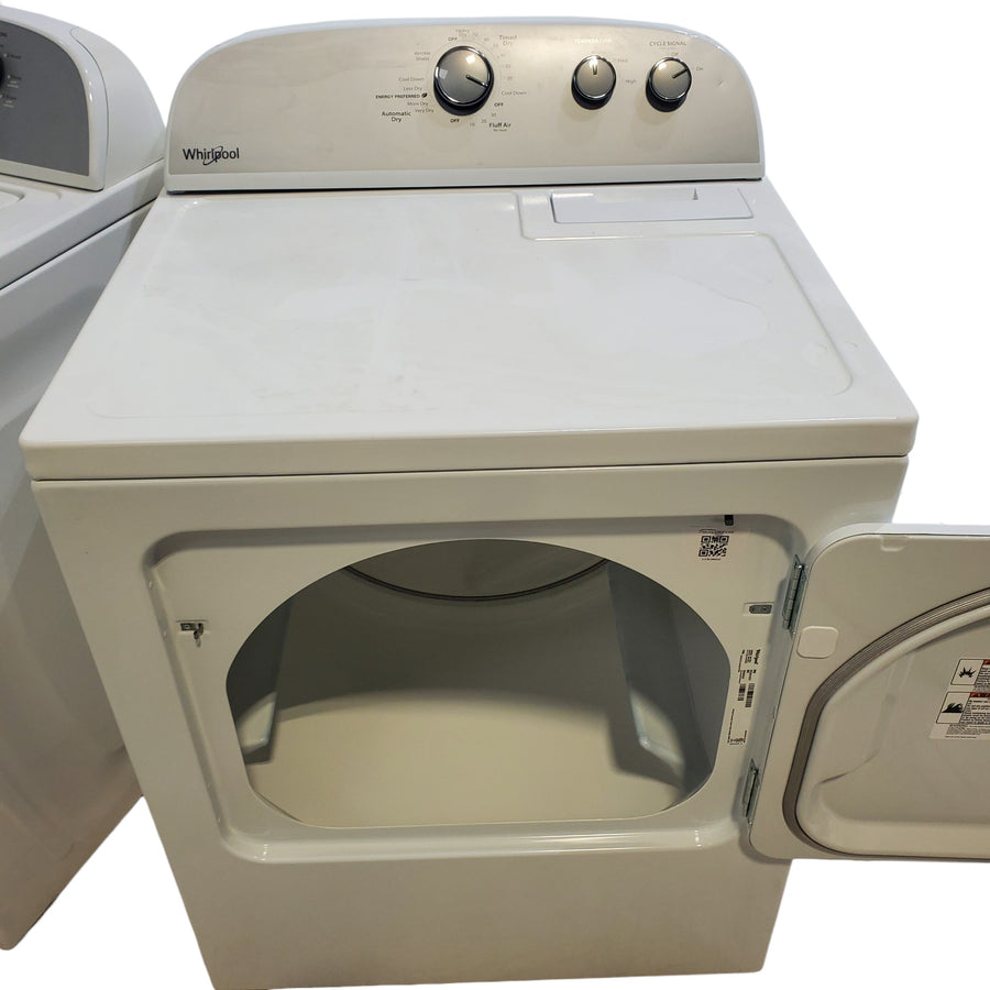 Neu Preferred Whirlpool Agitator Washer & Electric Dryer Set: 3.5 cu. ft. Agitator Washer With Extra Water Cycle / Option & 7.0 cu. ft. Electric 220v Dryer With Auto Sensor Dry - Certified Refurbished