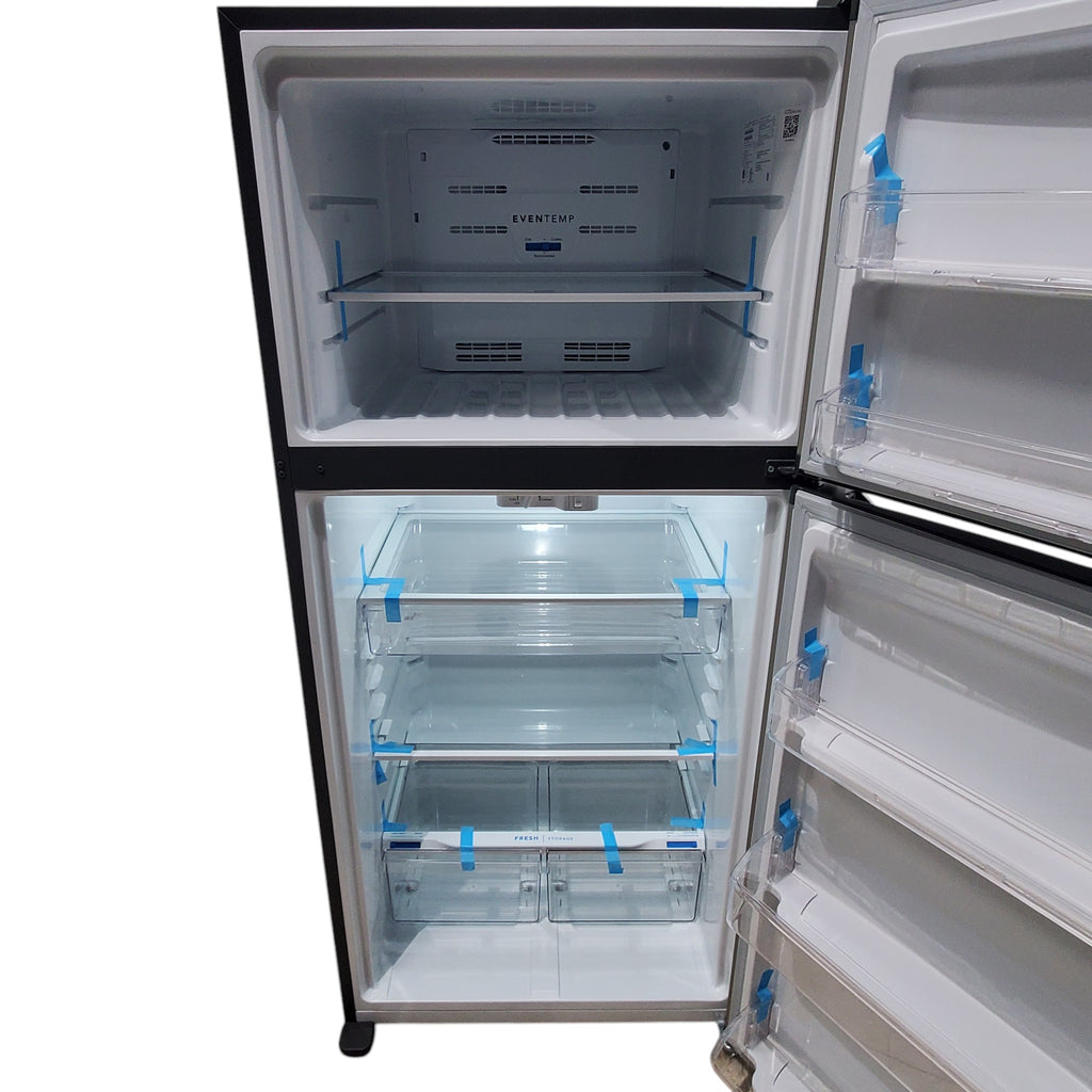 Pictures of 30 in. Wide EasyCare Stainless Steel Frigidaire 20.0 cu. ft. Top Freezer Refrigerator with EvepTemp Cooling System and Ice Maker- Scratch & Dent - Moderate - Neu Appliance Outlet - Discount Appliance Outlet in Austin, Tx