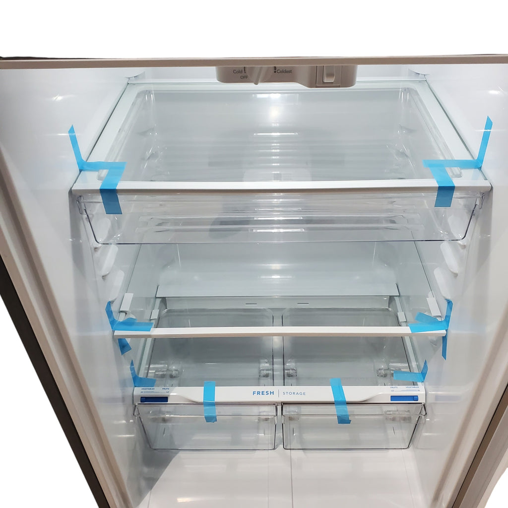 Pictures of 30 in. Wide EasyCare Stainless Steel Frigidaire 20.0 cu. ft. Top Freezer Refrigerator with EvepTemp Cooling System and Ice Maker- Scratch & Dent - Moderate - Neu Appliance Outlet - Discount Appliance Outlet in Austin, Tx