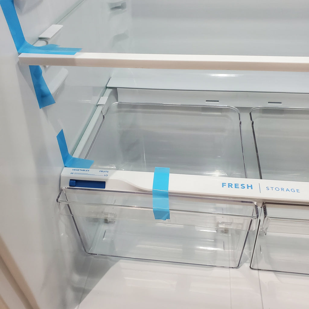 Pictures of 30 in. Wide EasyCare Stainless Steel Frigidaire 20.0 cu. ft. Top Freezer Refrigerator with EvepTemp Cooling System and Ice Maker- Scratch & Dent - Moderate - Neu Appliance Outlet - Discount Appliance Outlet in Austin, Tx