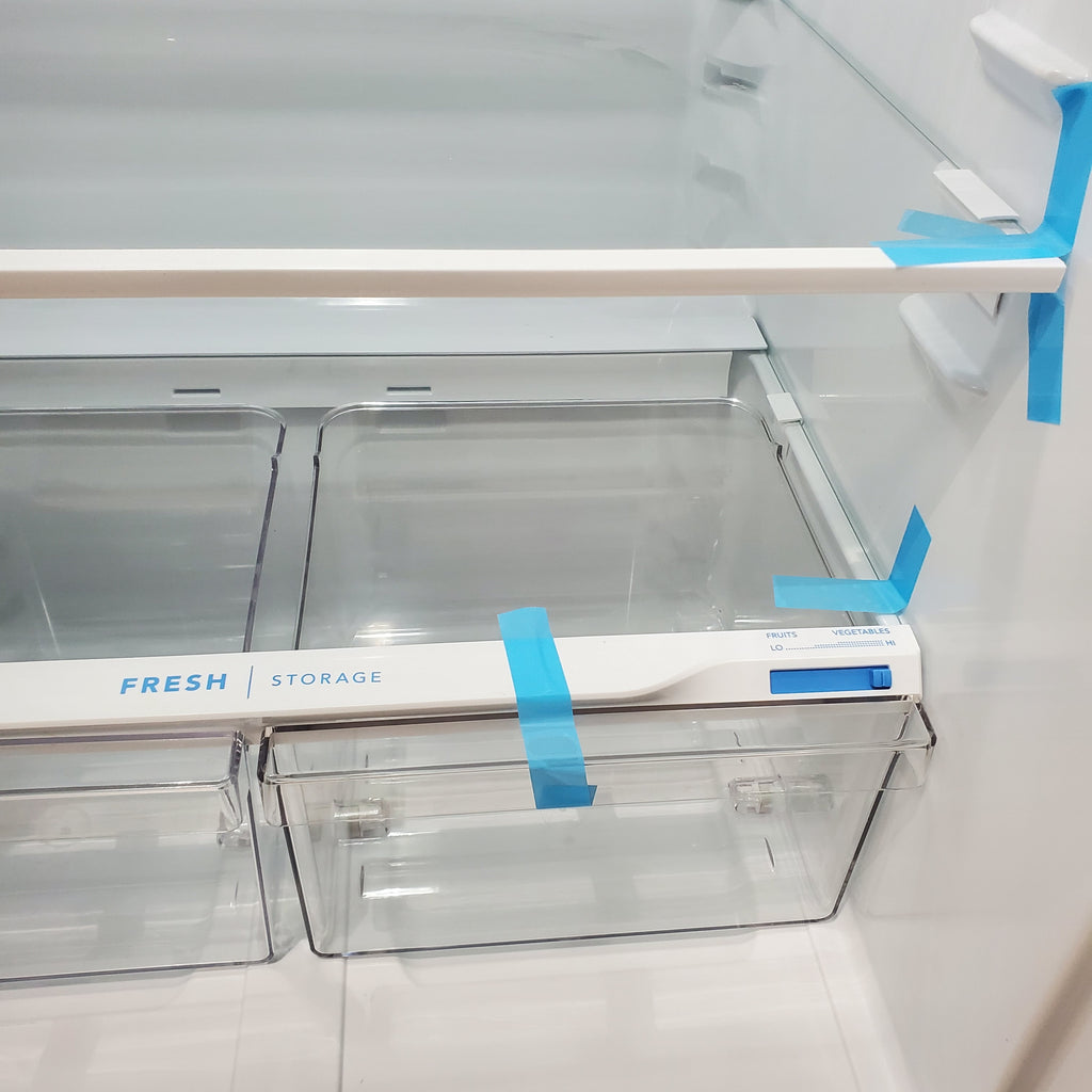 Pictures of 30 in. Wide EasyCare Stainless Steel Frigidaire 20.0 cu. ft. Top Freezer Refrigerator with EvepTemp Cooling System and Ice Maker- Scratch & Dent - Moderate - Neu Appliance Outlet - Discount Appliance Outlet in Austin, Tx