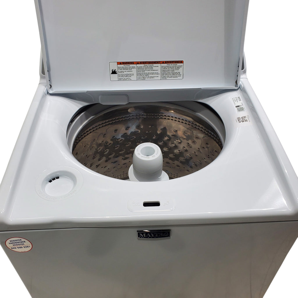 Pictures of Maytag 4.5 cu. ft. Top Load Washer with Power Agitator and 7.0 cu. ft. Gas Dryer with Reversible Door MVW4505MW / MGD4500MW- Open Box - Neu Appliance Outlet - Discount Appliance Outlet in Austin, Tx