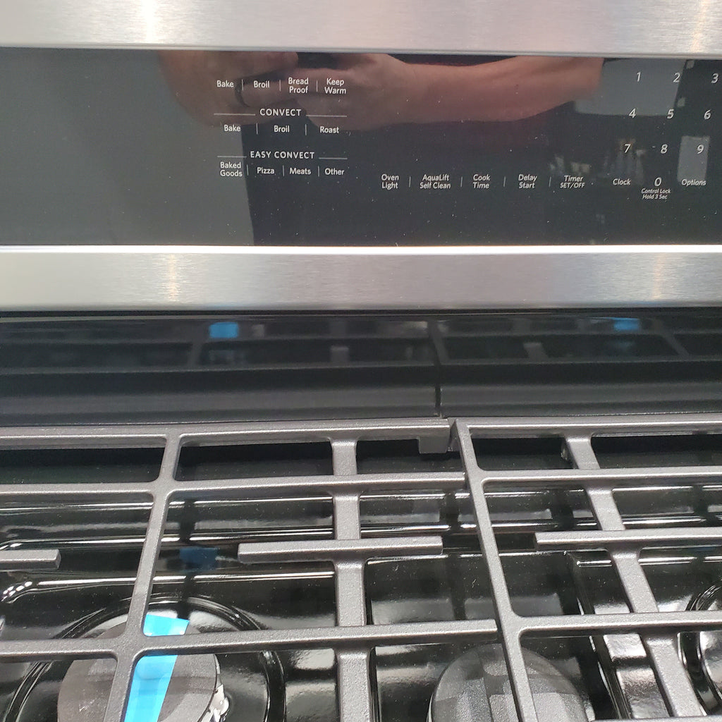 Pictures of Stainless Steel with Printshield Finish KitchenAid 30-in 5 Burners 5.8-cu ft Self-cleaning Convection Oven Freestanding Natural Gas Range - Scratch & Dent - Minor - Neu Appliance Outlet - Discount Appliance Outlet in Austin, Tx