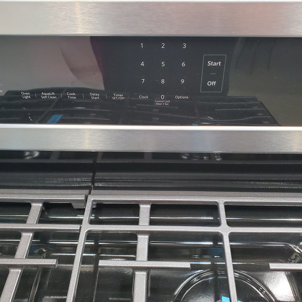 Pictures of Stainless Steel with Printshield Finish KitchenAid 30-in 5 Burners 5.8-cu ft Self-cleaning Convection Oven Freestanding Natural Gas Range - Scratch & Dent - Minor - Neu Appliance Outlet - Discount Appliance Outlet in Austin, Tx