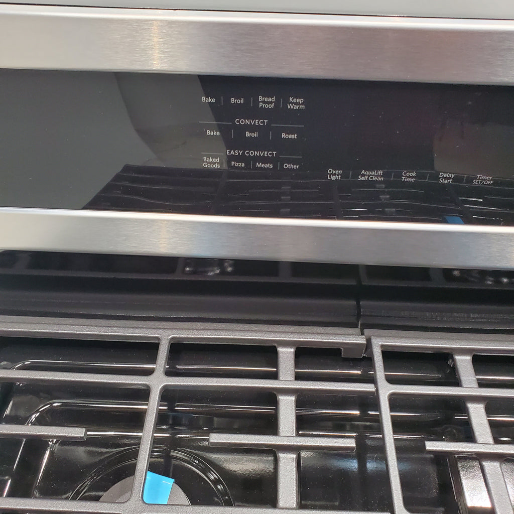 Pictures of Stainless Steel with Printshield Finish KitchenAid 30-in 5 Burners 5.8-cu ft Self-cleaning Convection Oven Freestanding Natural Gas Range - Scratch & Dent - Minor - Neu Appliance Outlet - Discount Appliance Outlet in Austin, Tx