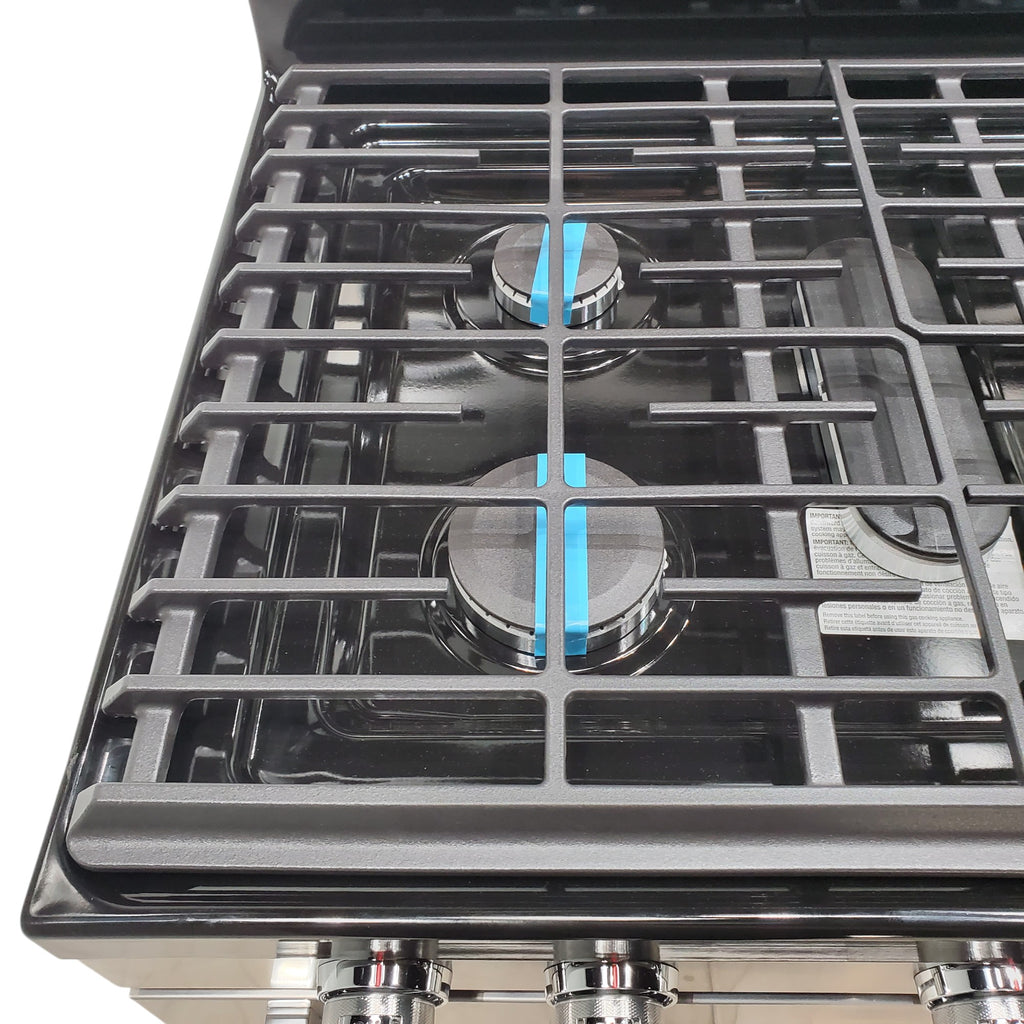 Pictures of Stainless Steel with Printshield Finish KitchenAid 30-in 5 Burners 5.8-cu ft Self-cleaning Convection Oven Freestanding Natural Gas Range - Scratch & Dent - Minor - Neu Appliance Outlet - Discount Appliance Outlet in Austin, Tx