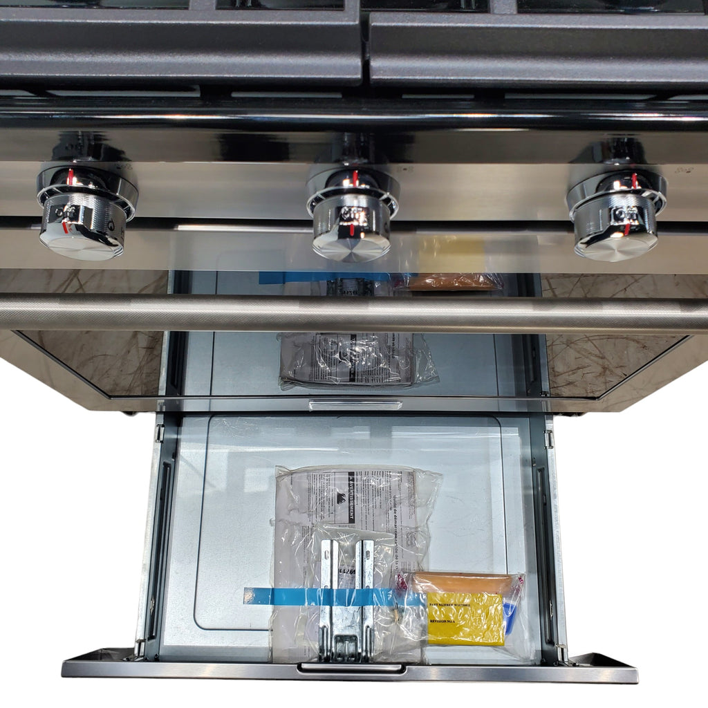 Pictures of Stainless Steel with Printshield Finish KitchenAid 30-in 5 Burners 5.8-cu ft Self-cleaning Convection Oven Freestanding Natural Gas Range - Scratch & Dent - Minor - Neu Appliance Outlet - Discount Appliance Outlet in Austin, Tx