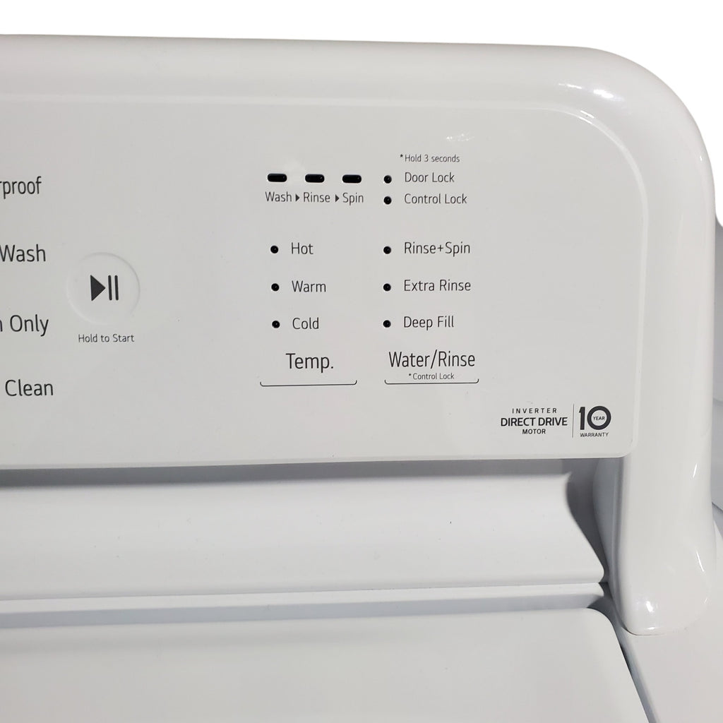 Pictures of ENERGY STAR LG 4.1 cu. ft. Top Load Washing Machine with 4-Way Agitator and ENERGY STAR LG 7.3 cu. ft. Gas Dryer with Smart Diagnosis - Open Box - Neu Appliance Outlet - Discount Appliance Outlet in Austin, Tx