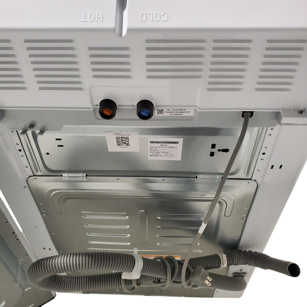 Pictures of ENERGY STAR LG 4.1 cu. ft. Top Load Washing Machine with 4-Way Agitator and ENERGY STAR LG 7.3 cu. ft. Gas Dryer with Smart Diagnosis - Open Box - Neu Appliance Outlet - Discount Appliance Outlet in Austin, Tx