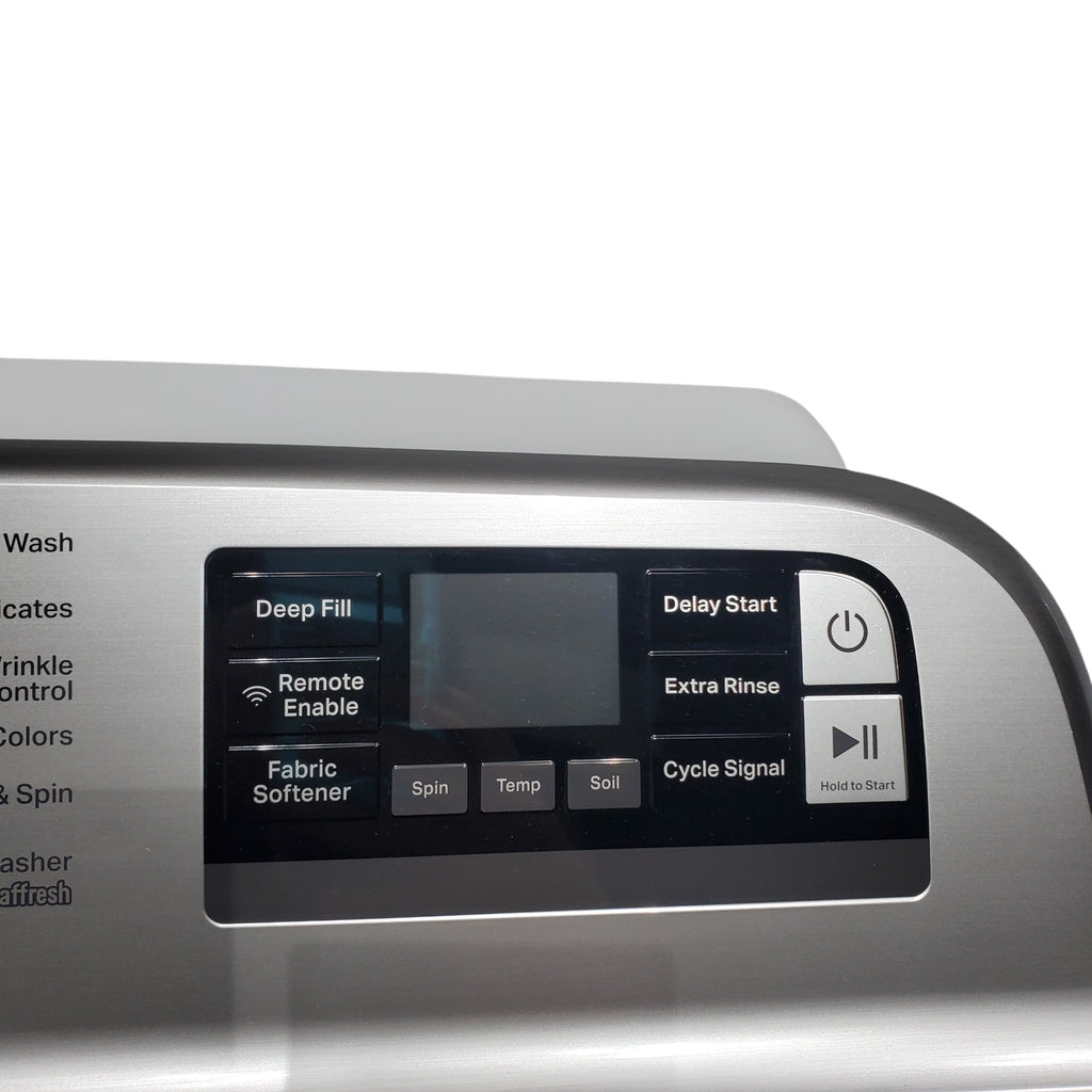 Pictures of Maytag ENERGY STAR 5.2 cu. ft. Top Load Agitator Washing Machine with Extra Power Button and ENERGY STAR Maytag Smart Capable 7.4 cu. ft. Electric Steam Dryer with Extra Power Button - Scratch & Dent - Minor - Neu Appliance Outlet - Discount Appliance Outlet in Austin, Tx