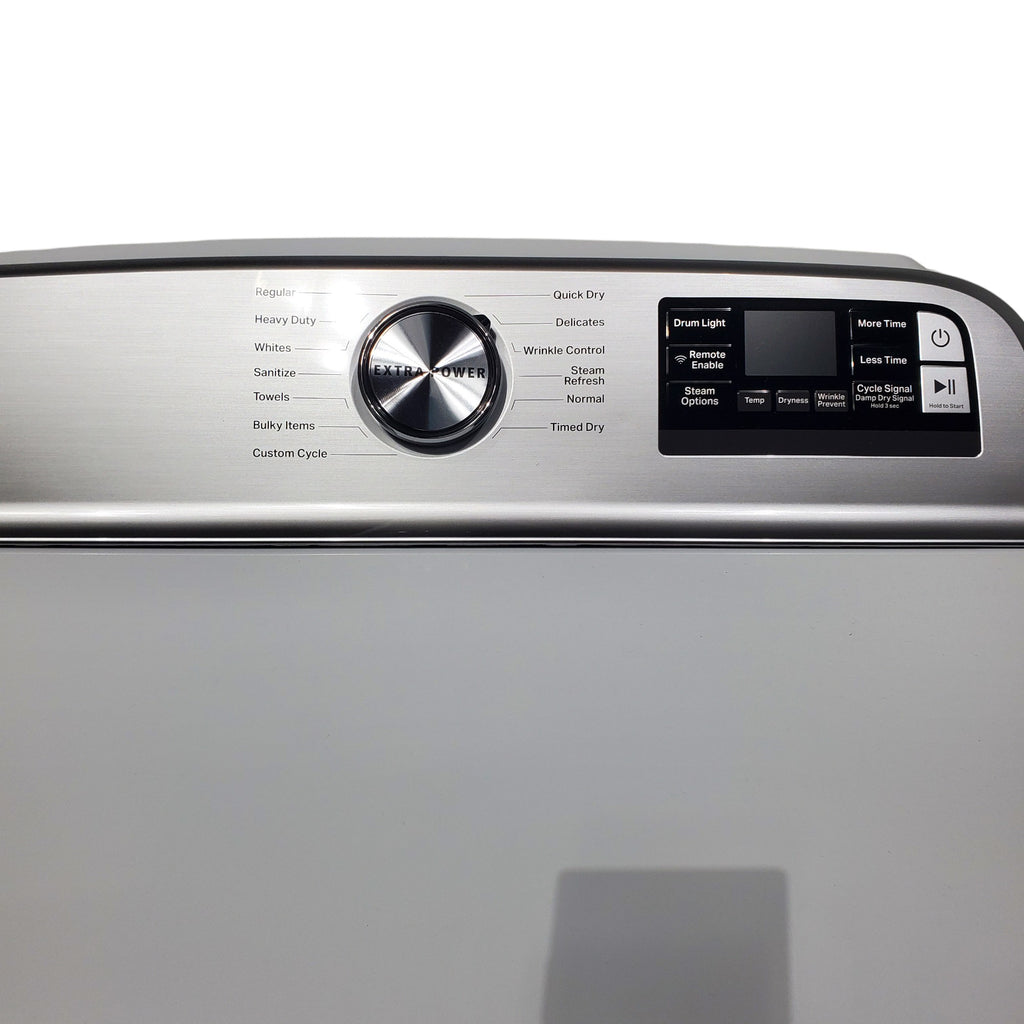 Pictures of Maytag ENERGY STAR 5.2 cu. ft. Top Load Agitator Washing Machine with Extra Power Button and ENERGY STAR Maytag Smart Capable 7.4 cu. ft. Electric Steam Dryer with Extra Power Button - Scratch & Dent - Minor - Neu Appliance Outlet - Discount Appliance Outlet in Austin, Tx