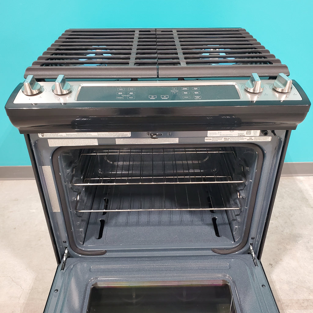 Pictures of Fingerprint Resistant Stainless Steel Whirlpool 5.0 cu. ft. 4 Burner Slide In Gas Range with Frozen Bake Technology - Open Box - Neu Appliance Outlet - Discount Appliance Outlet in Austin, Tx