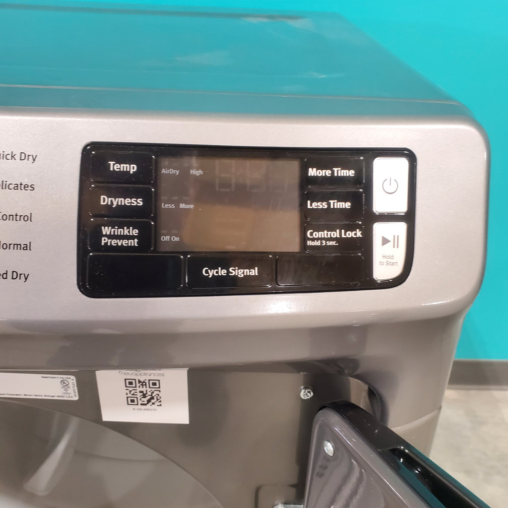 Pictures of Maytag Metallic Slate 7.3-cu ft Stackable Vented ENERGY STAR Electric Dryer with Extra Power Button - Open Box - Neu Appliance Outlet - Discount Appliance Outlet in Austin, Tx