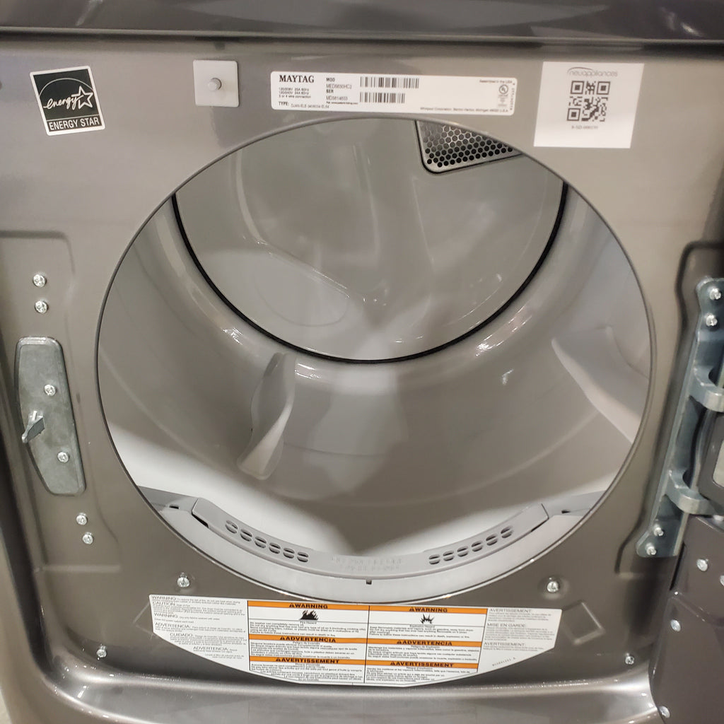 Pictures of Maytag Metallic Slate 7.3-cu ft Stackable Vented ENERGY STAR Electric Dryer with Extra Power Button - Open Box - Neu Appliance Outlet - Discount Appliance Outlet in Austin, Tx