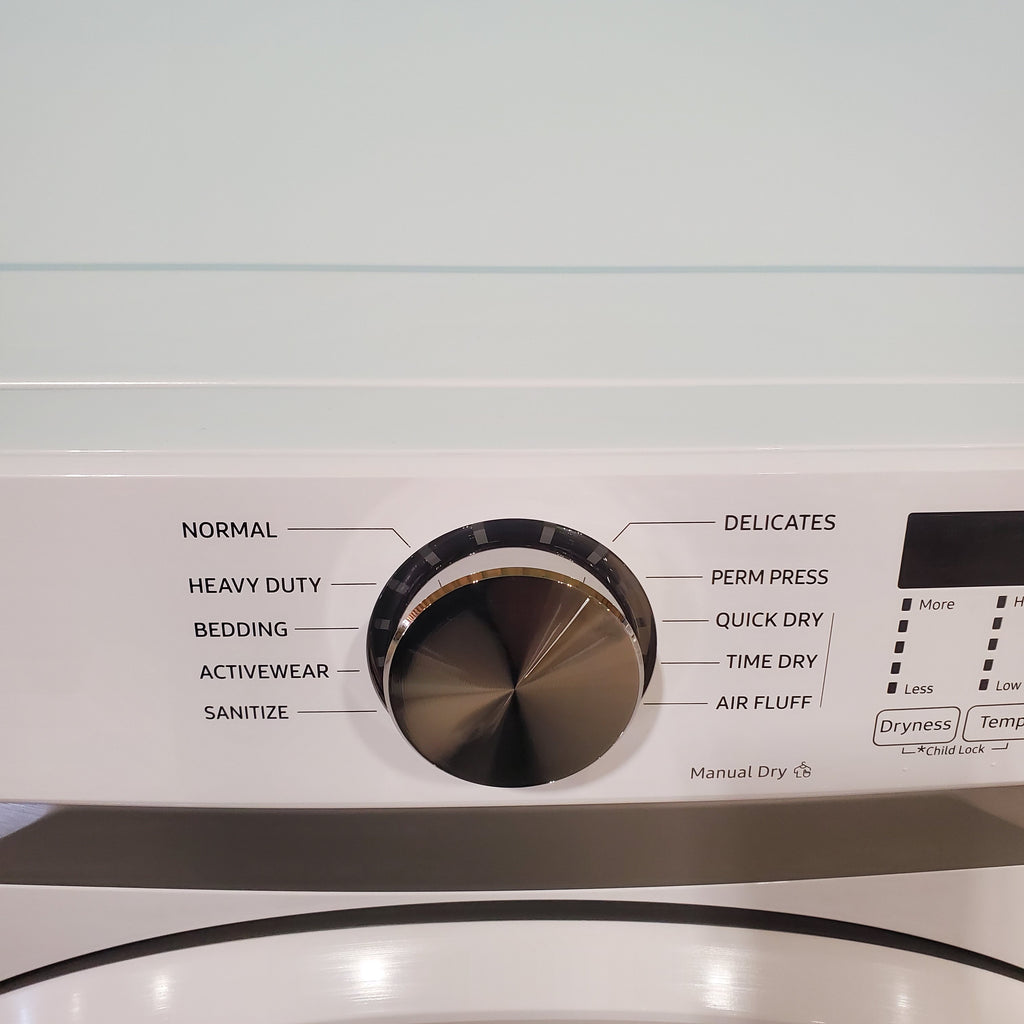 Pictures of ENERGY STAR Samsung 4.5 cu. ft. Front Load Washer with Vibration Reduction and Samsung 7.5 cu. ft. Front Load Electric Dryer with Sensor Dry and Interior Drum Light- Scratch & Dent - Minor - Neu Appliance Outlet - Discount Appliance Outlet in Austin, Tx