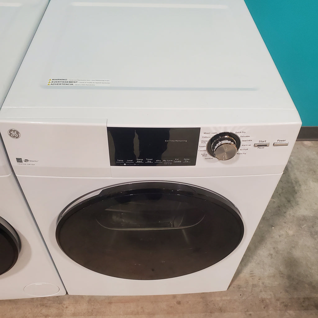 Pictures of Compact 24 in. Wide GE ENERGY STAR 2.4 cu. ft. Front Load Steam Washing Machine with 1400 RPM Spin Speed and Frontload Vented WiFi Capable ENERGY STAR 4.3 cu. ft. Electric Dryer with Stainless Steel Basket - Scratch & Dent - Minor - Neu Appliance Outlet - Discount Appliance Outlet in Austin, Tx