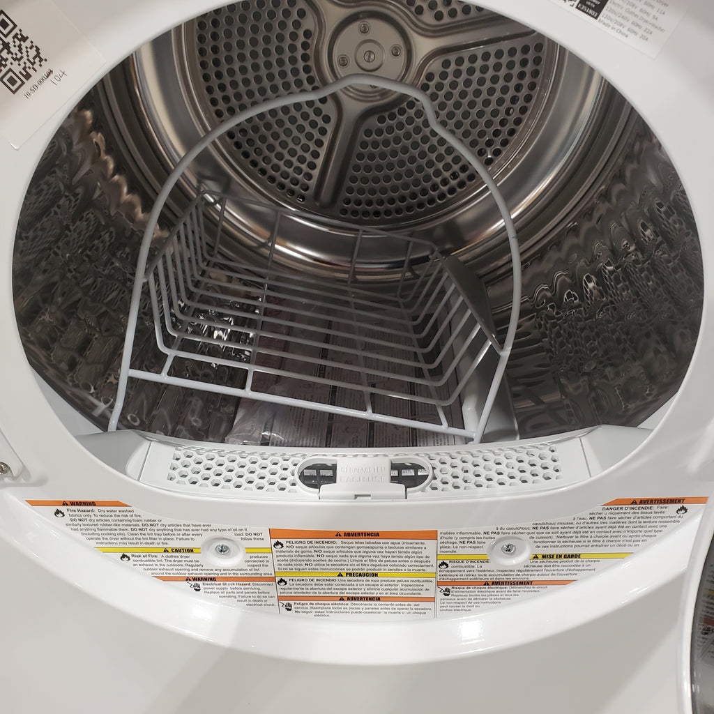 Pictures of Compact 24 in. Wide GE ENERGY STAR 2.4 cu. ft. Front Load Steam Washing Machine with 1400 RPM Spin Speed and Frontload Vented WiFi Capable ENERGY STAR 4.3 cu. ft. Electric Dryer with Stainless Steel Basket - Scratch & Dent - Minor - Neu Appliance Outlet - Discount Appliance Outlet in Austin, Tx