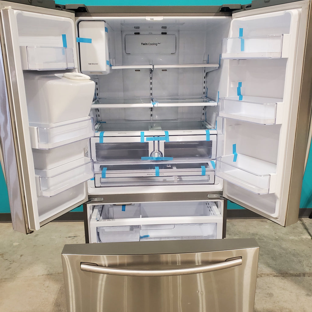 Pictures of Stainless Steel ENERGY STAR Samsung 28.07 cu. ft. 3 Door French Door Refrigerator with Dual Ice Maker - Certified Refurbished - Neu Appliance Outlet - Discount Appliance Outlet in Austin, Tx