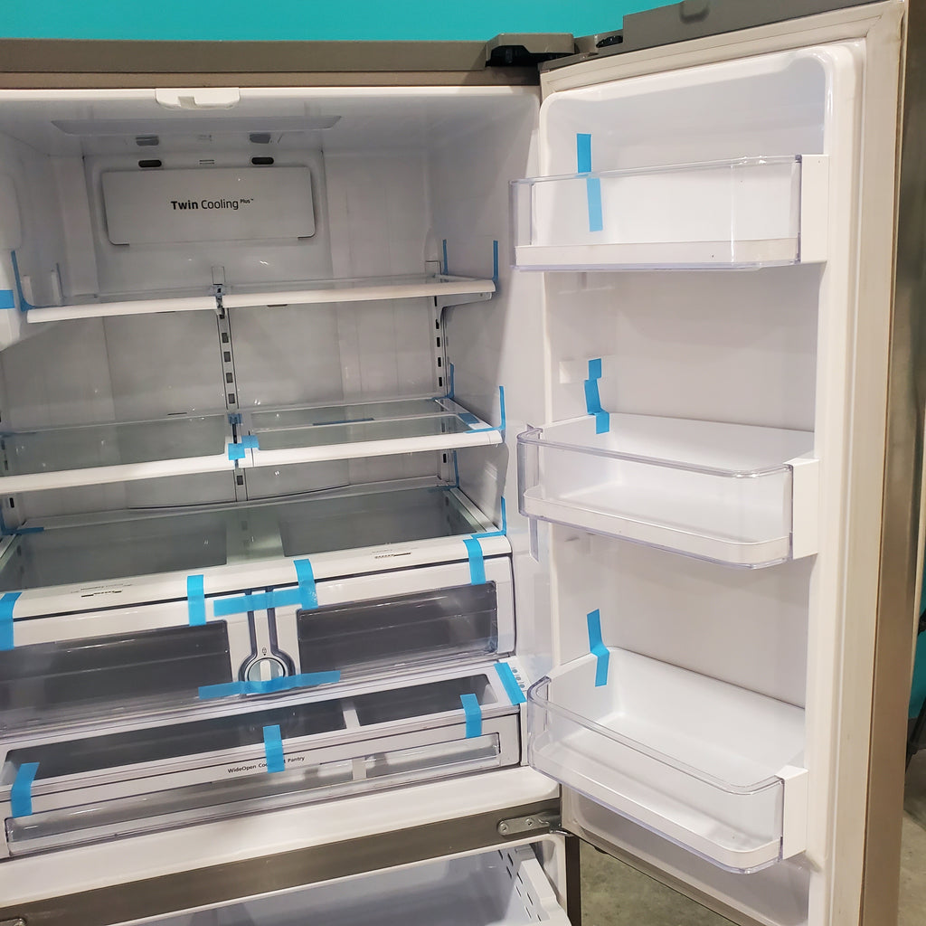 Pictures of Stainless Steel ENERGY STAR Samsung 28.07 cu. ft. 3 Door French Door Refrigerator with Dual Ice Maker - Certified Refurbished - Neu Appliance Outlet - Discount Appliance Outlet in Austin, Tx