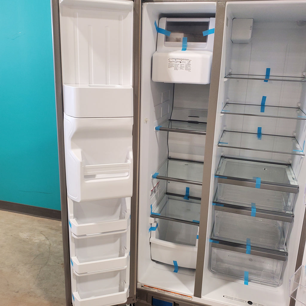 Pictures of Fingerprint-Resistant Stainless Steel Whirlpool 24.5 cu. ft. Side by Side Refrigerator with In Door Ice and Water Dispenser - Scratch & Dent - Minor - Neu Appliance Outlet - Discount Appliance Outlet in Austin, Tx