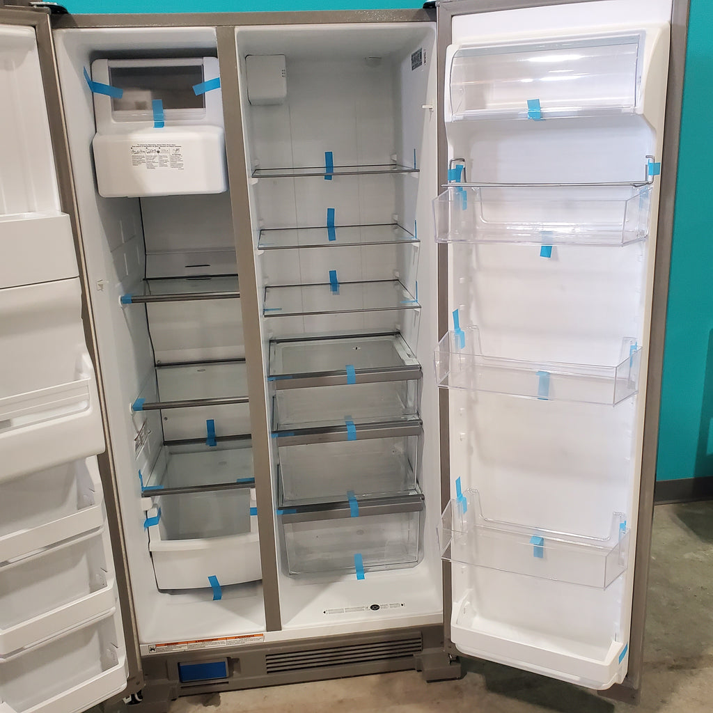 Pictures of Fingerprint-Resistant Stainless Steel Whirlpool 24.5 cu. ft. Side by Side Refrigerator with In Door Ice and Water Dispenser - Scratch & Dent - Minor - Neu Appliance Outlet - Discount Appliance Outlet in Austin, Tx