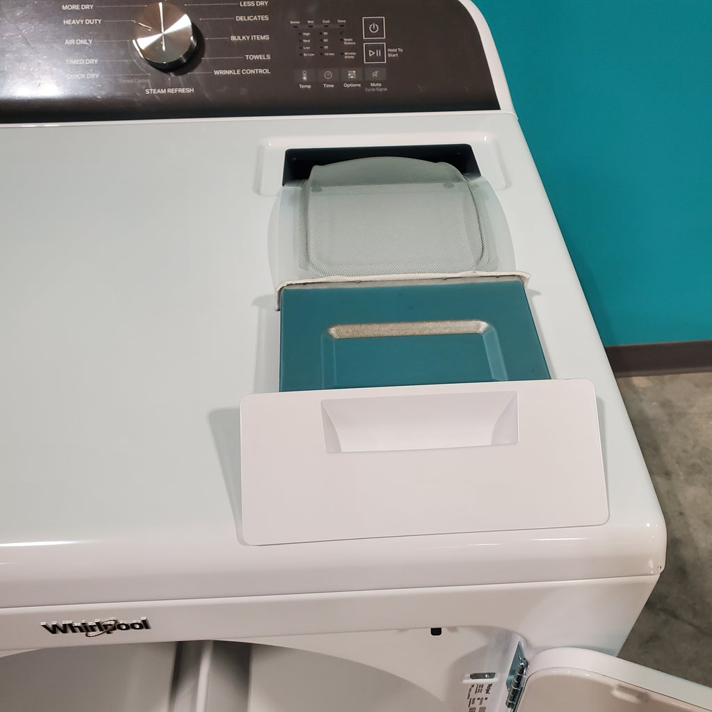 Pictures of Whirlpool® 7.0 Cu. Ft. Electric Dryer with Moisture Sensor and Steam Refresh Cycle - Scratch & Dent - Minor - Neu Appliance Outlet - Discount Appliance Outlet in Austin, Tx
