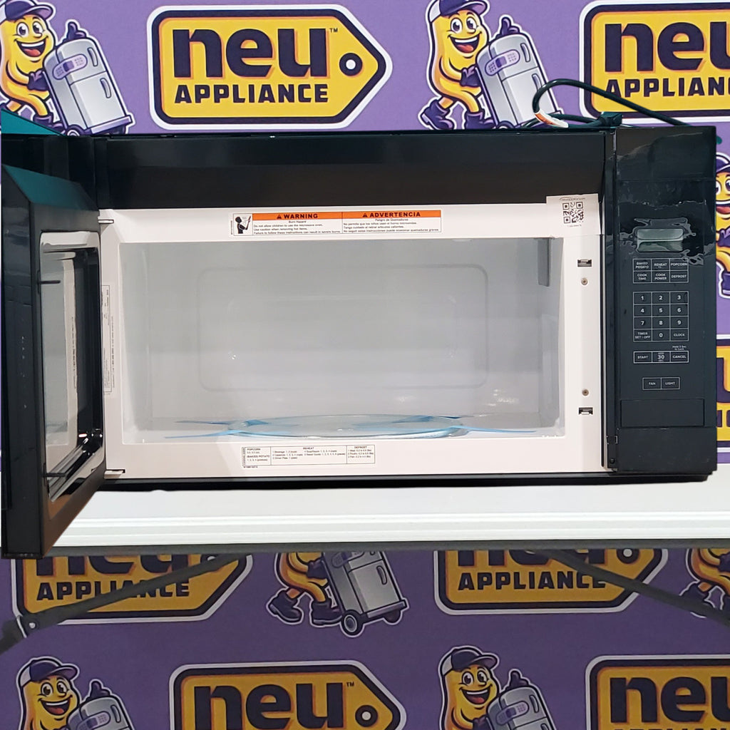 Pictures of Amana Black 1.6 cu. ft. Over the Range Microwave AMV2307PFB - Open Box - Neu Appliance Outlet - Discount Appliance Outlet in Austin, Tx